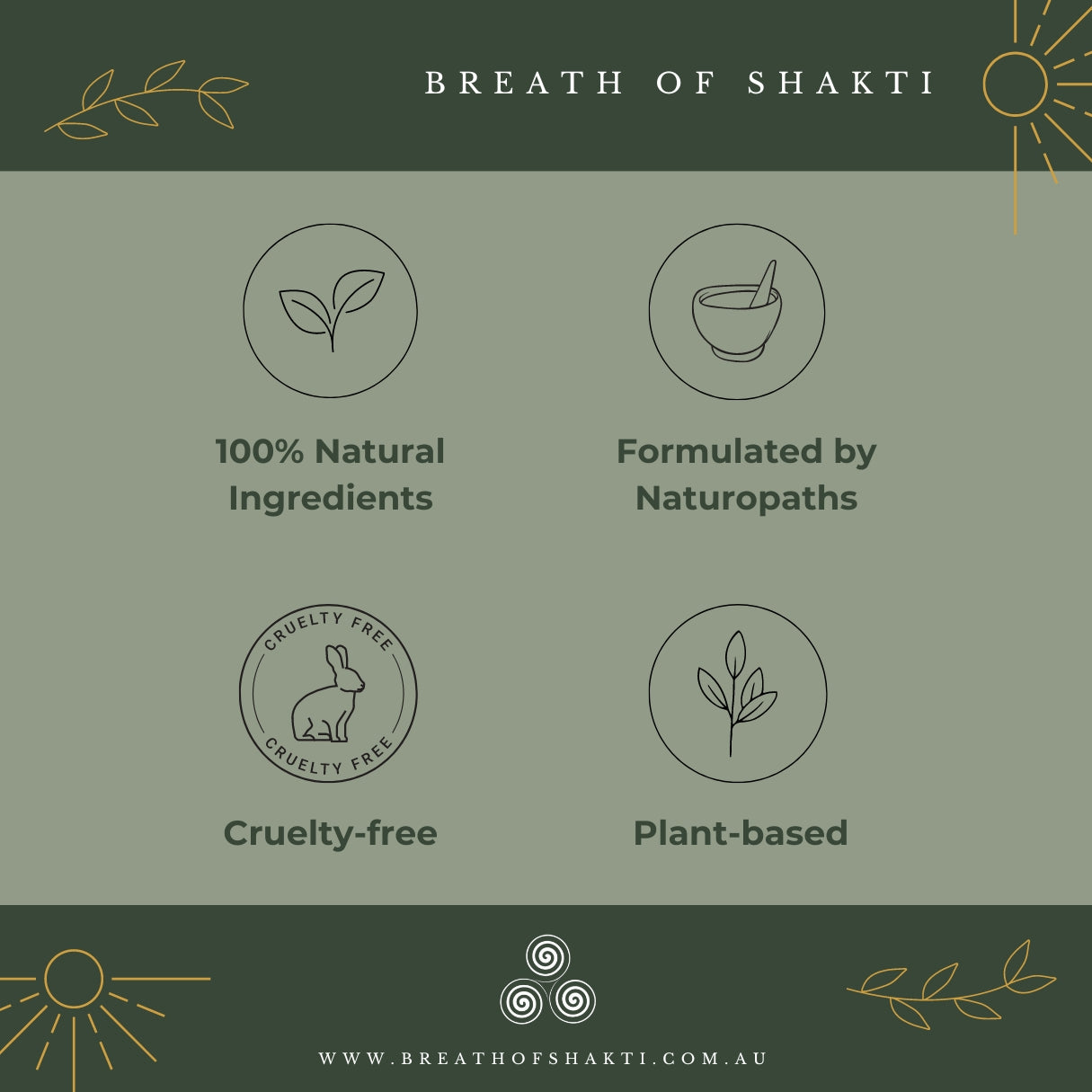 NATURE'S SPIRIT - Double Extracted Herbal Tincture - Breath of Shakti